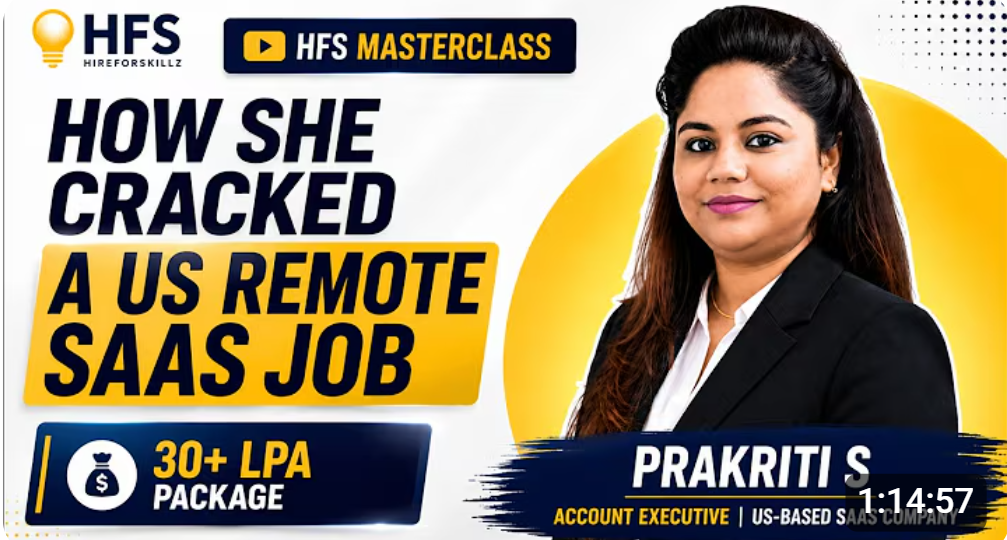How She Got a 30+ LPA Remote US SaaS Job From India — After a 15-Month Career Gap